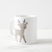 Mug Cute Reindeer Drawing Christmas (Devant gauche)