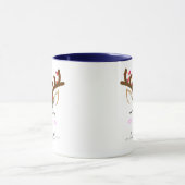 Mug Cute Reindeer Joyeux Noël Cadeau Marine Biue (Centre)