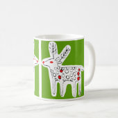 Mug Cute Reindeer Kiss Green (Devant droit)