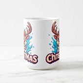 Mug Cute Reindeer Mascot With 'I Love Christmas' Text (Centre)