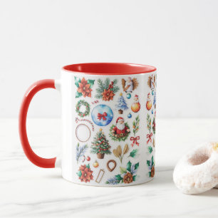 Mug Cute Reindeer Motif Noël thème cadeau de Noël