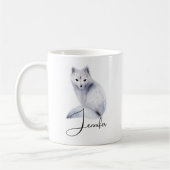 Mug Cute renard nordique avec marques florales (Gauche)