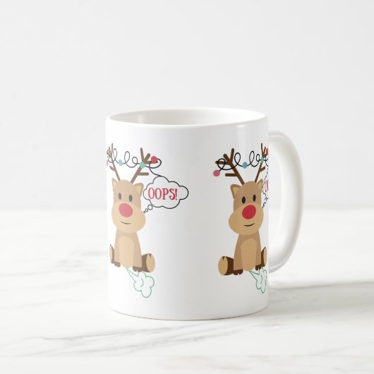 Mug Cute renne de Farting (Devant droit)