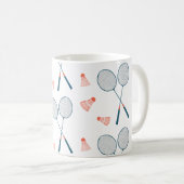 Mug Cute Retro Badminton Birdie Racquet Shuttlecock (Devant droit)