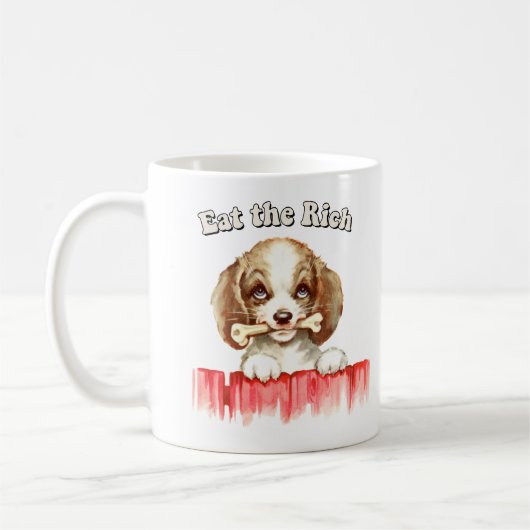 Mug Cute Retro Puppy - Mange Rich (Gauche)