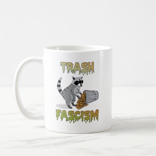 Mug Cute Retro Raccoon - Trash Fascisme (Gauche)