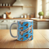 Mug Cute Robin Birding Fuel Retro Pixel Art Motif