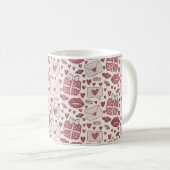 Mug Cute Romantique Coeurs Roses Baisers (Devant droit)