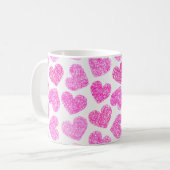 Mug Cute rose Doodled Heart Valentine's Day Motif (Devant gauche)