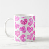 Mug Cute rose Doodled Heart Valentine's Day Motif (Gauche)