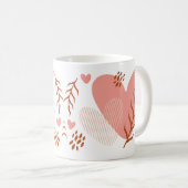 Mug Cute Rose Hearts Botanique Saint-Valentin (Devant droit)