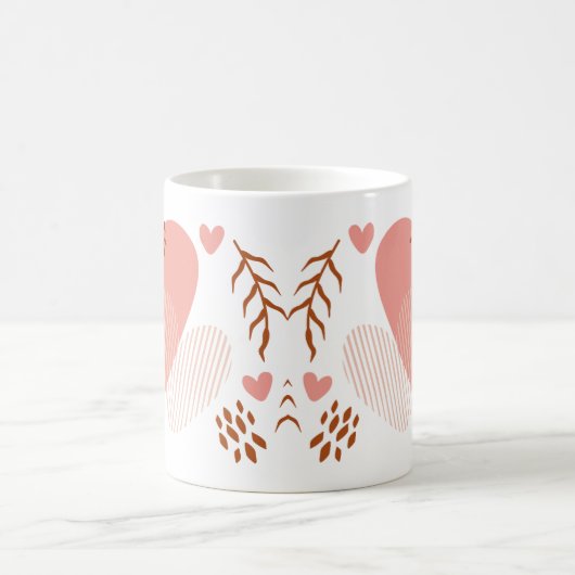 Mug Cute Rose Hearts Botanique Saint-Valentin (Centre)