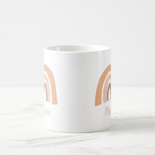 Mug Cute rose Pastel Boho Rainbow Maman (Centre)