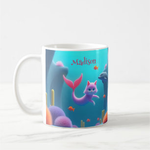 Mug Cute rose Sirène Kitten