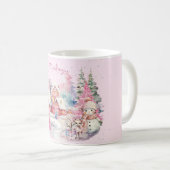 Mug Cute rose Snowman Winter Wonderland Custom (Devant droit)