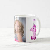 Mug Cute Rose Unicorne Enfants Photo (Devant droit)