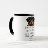 Mug Cute Rottweiler Chien Drôle Personnalisé (Devant gauche)