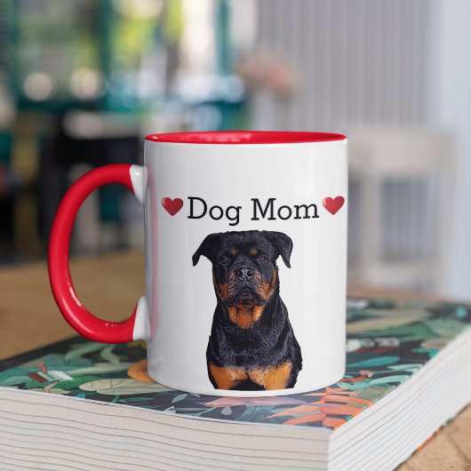 Mug Cute Rottweiler Rottie Heart Chien Maman Chiot