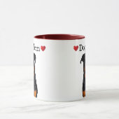 Mug Cute Rottweiler Rottie Heart Chien Maman Chiot (Centre)