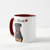 Mug Cute Rottweiler Rottie Heart Chien Maman Chiot (Devant gauche)