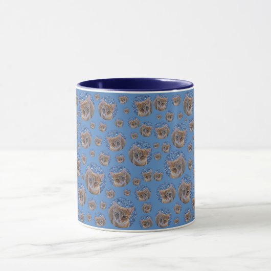 Mug Cute rouge chaton - motif chat (Centre)