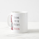 Mug Cute Rustique Personnalisé Noël Gnome Elf (Devant gauche)