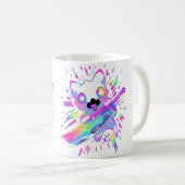Mug Cute Samurai Party Cat Edm Festival Rave (Devant droit)