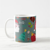 Mug Cute Santa and Christmas Pattern (Gauche)