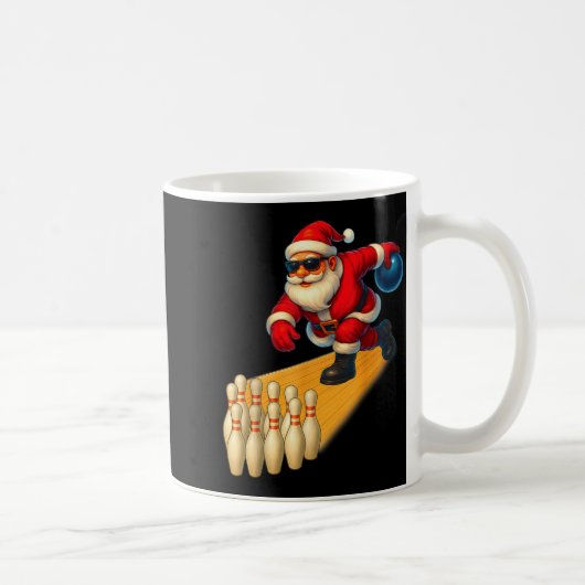 Mug Cute Santa Playing Bowling Ball And Ns Bowler Chri (Droite)