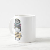 Mug Cute Sarcastique Tuxedo Kitty Chat (Devant gauche)