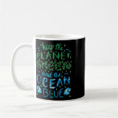 Mug Cute Save Planet Ecology Eco Bleu Océan Vert (Gauche)