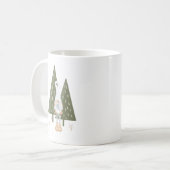 Mug Cute Scandinave Gnome Oiseaux Pins Arbres (Devant gauche)
