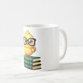 Mug Cute Scholar Chick Reading Books (Devant droit)