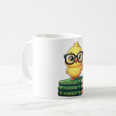 Mug Cute Scholar Chick Reading Books (Devant gauche)
