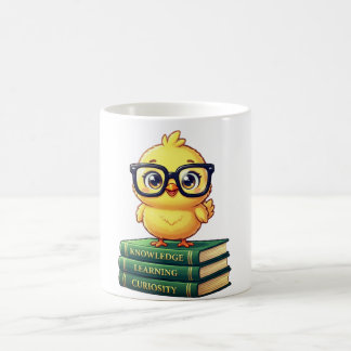Mug Cute Scholar Chick Reading Books