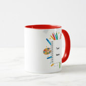 Mug Cute school supplies notebook for teacher gifts (Devant droit)