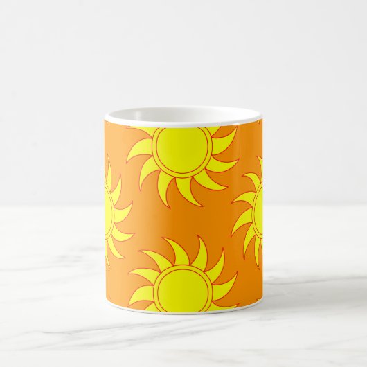 Mug Cute seamless pattern of sun. Doodle hand drawn st (Centre)