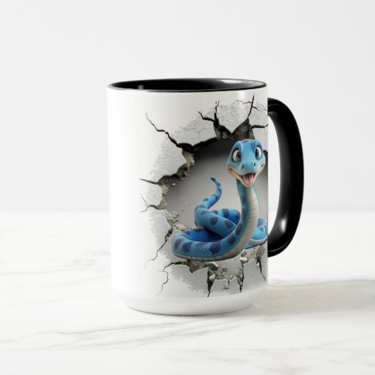 Mug Cute serpent 3D (Devant droit)