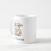 Mug Cute Sheep Reading a Book Custom (Devant gauche)