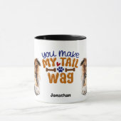 Mug Cute Shetland Sheepdog You Make My Tail Wag (Centre)