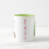 Mug Cute Siamese Cat with Tuna Joyful Christmas  (Centre)