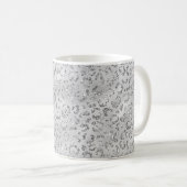 Mug Cute Silver Cheetah Leopard Motif d'impression (Devant droit)