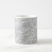 Mug Cute Silver Cheetah Leopard Motif d'impression (Centre)