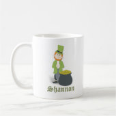 Mug Cute Simple Leprechaun St. Patrick's Day Whimsical (Gauche)