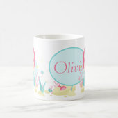 Mug Cute sirène rose et Motif de menthe (Centre)