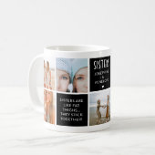 Mug Cute Sisters Photo Collage & Citation Bloc Moderne (Devant gauche)