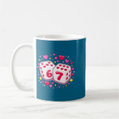 Mug Cute Six Seven 6 7 Dice Valentines Day Shirt Funny (Gauche)