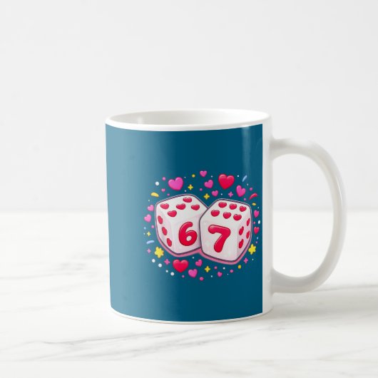Mug Cute Six Seven 6 7 Dice Valentines Day Shirt Funny (Droite)
