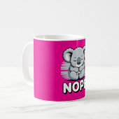 Mug Cute Sleeping Koala “Nope” Funny Cartoon (Devant gauche)