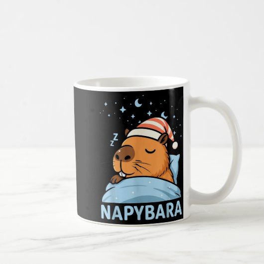 Mug Cute Sleepy Capybara Funny Napybara Pajamas (Droite)